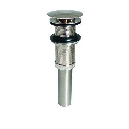 KEENEY MFG Push Button Bathroom Sink Drain without Overflow, Brushed Nickel K820-76BN